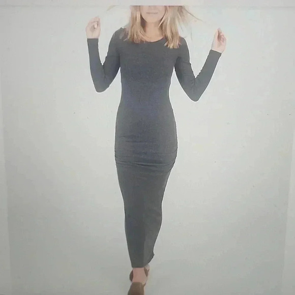 JAMES PERSE JERSEY KNIT LONG SLEEVE DRESS - Picture 1 of 6